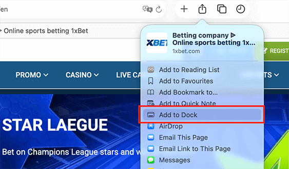 Add shortcut to the home screen