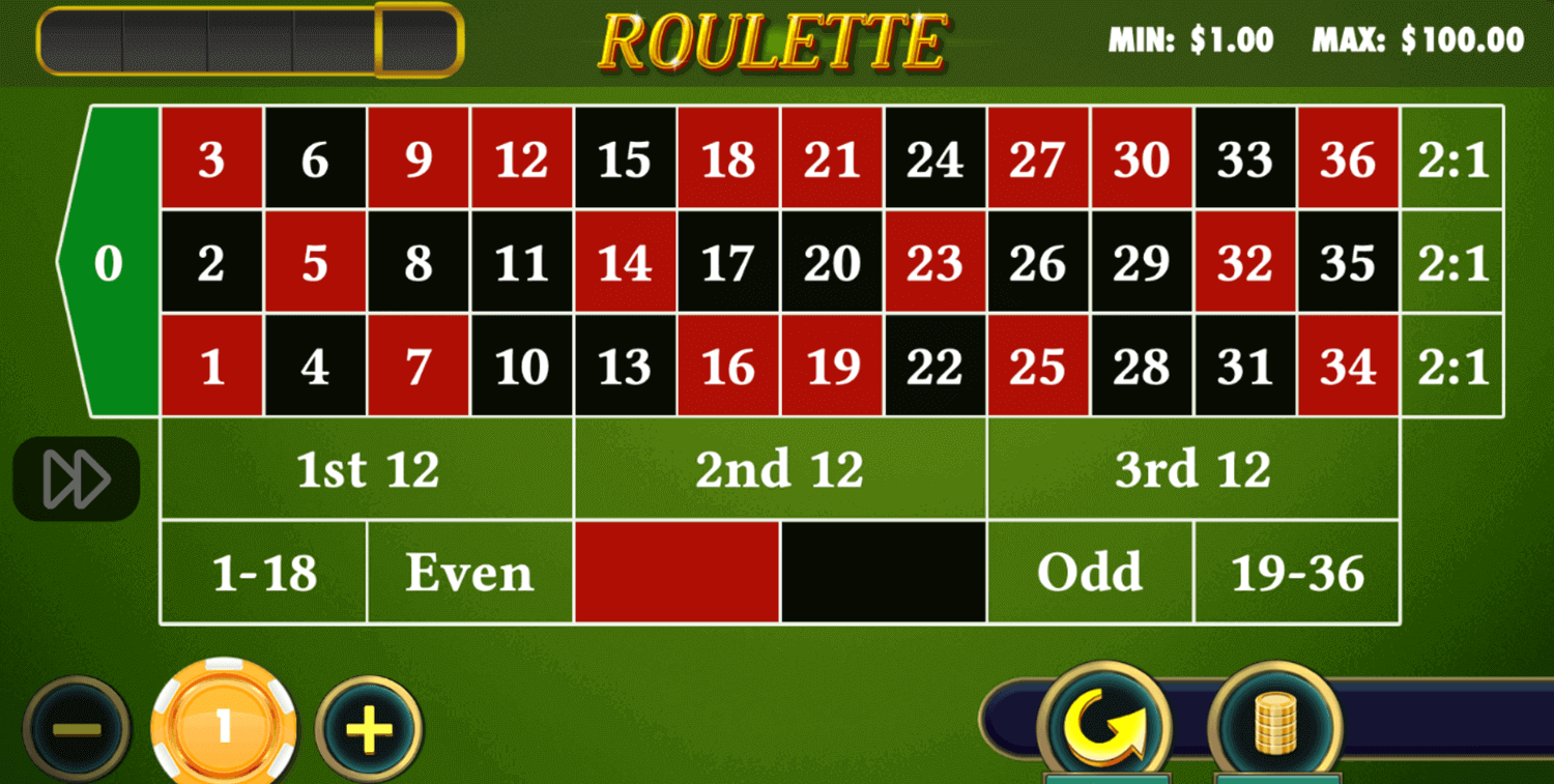 European Roulette at 1xBet