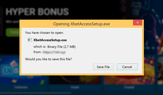 Install the app according to instructions